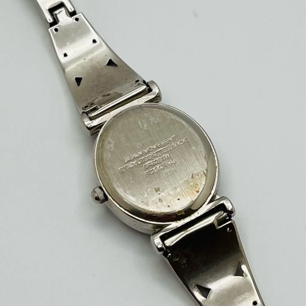 Quartz Watch with Mother of Pearl Heart Accents